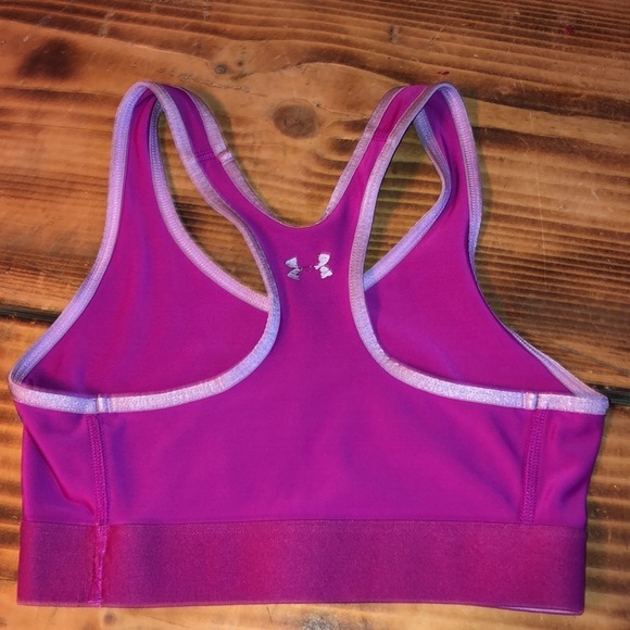 Under Armor pink and purple sports bra KIDS sports bra active wear small/XS​​ - Picture 3 of 3